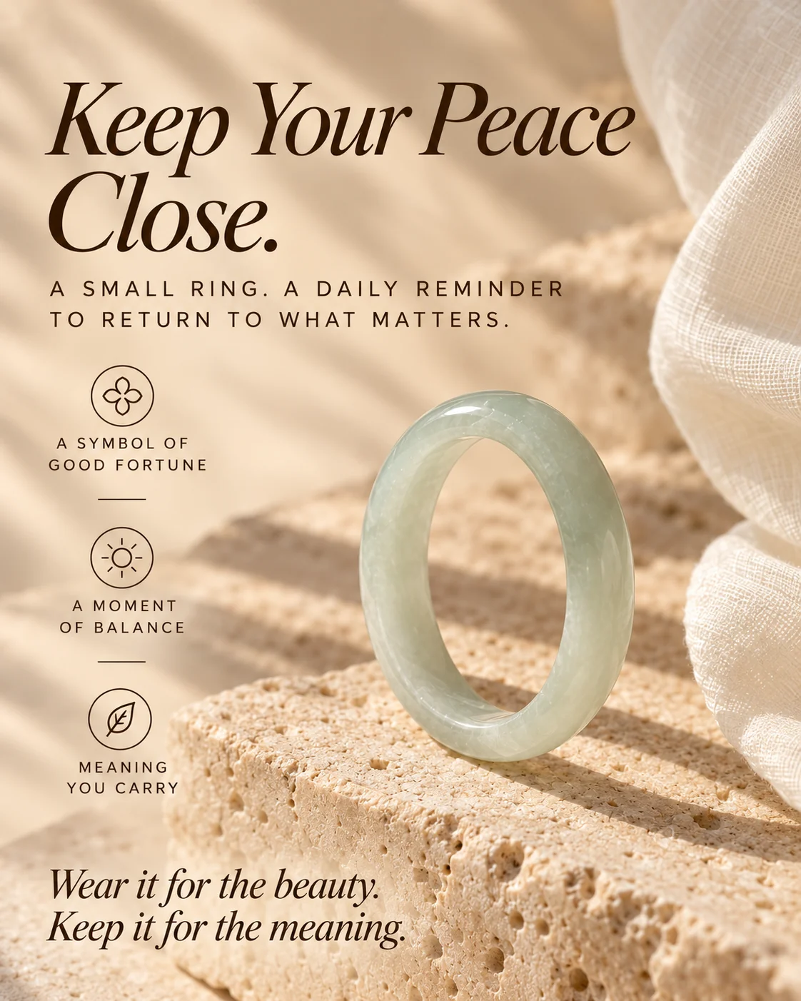 Keep Your Peace Close — natural jade product story